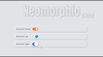 Neumorphic Toggle Switches with Smooth Animations | HTML & CSS UI Design Tutorial