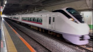 E657系K7編成が特急ときわ63号勝田行きとして北千住駅1番線を通過するシーン (63M) 2026.8.24.13:42