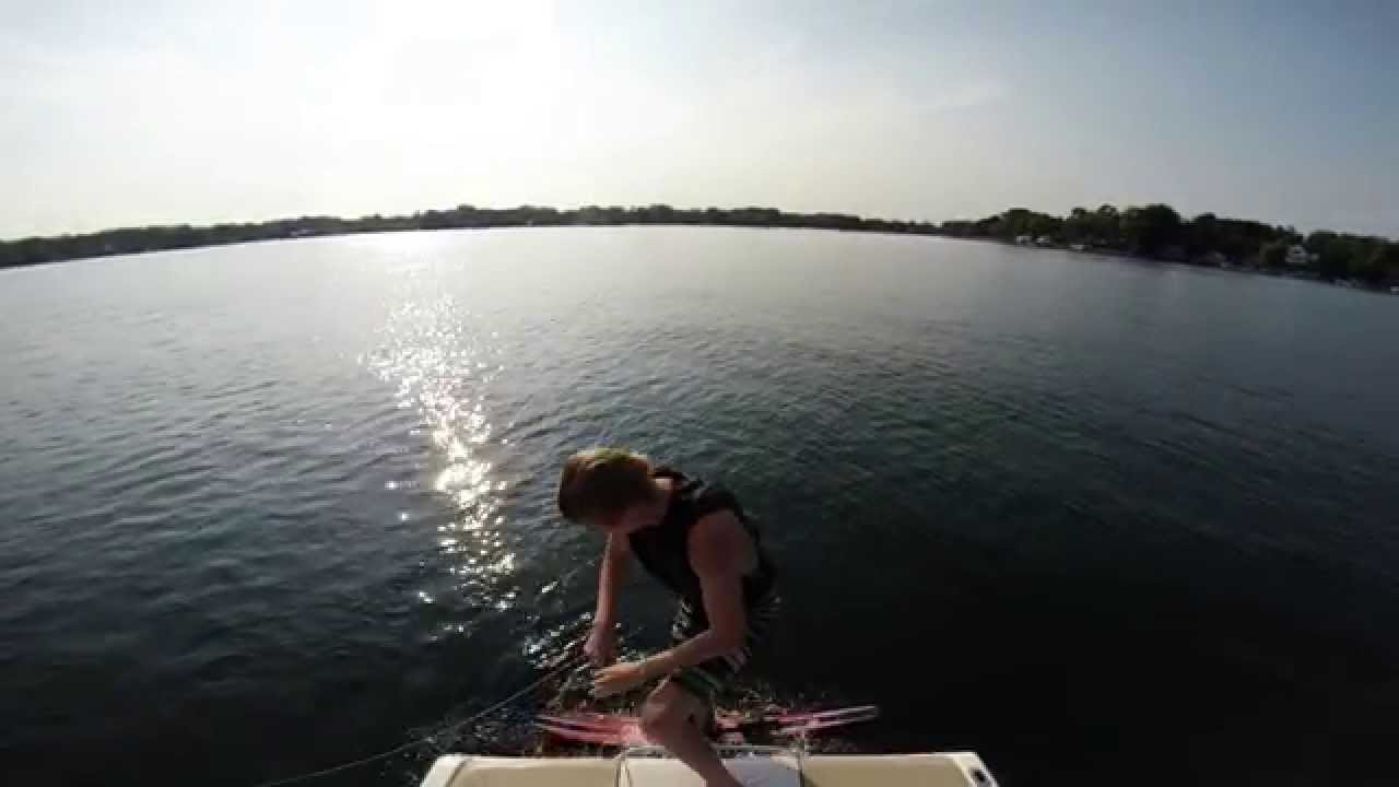 Erik water ski wipeout - Union Lake, MI