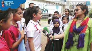 Javibaka The Mascot Of Fifa World Cup 2018, Russia At Heritage School.