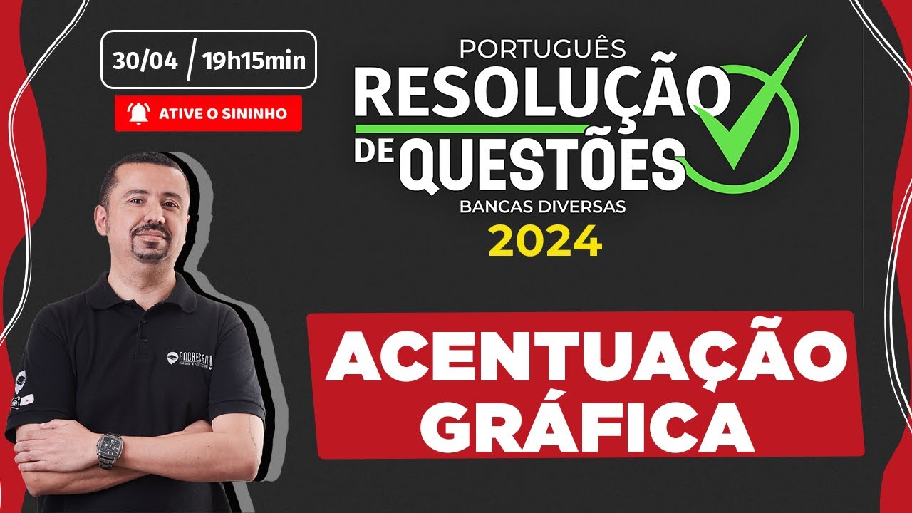 Questões de ACENTUAÇÃO GRÁFICA para DIVERSAS BANCAS | Português para concursos - Professor Andresan