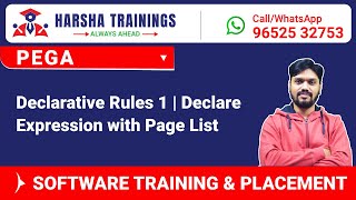 #Pega Tutorials | Declarative Rules 1 | Declare Expression with Page List | Call +91-9652532753