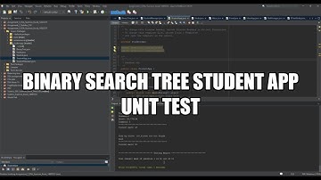 Binary search tree student app unit test