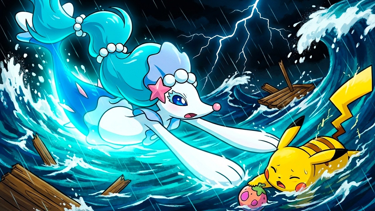 Pikachu and The Little Mermaid Primarina | Pokémon Bedtime Story for Kids | Magical Fairy Tale
