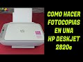 COMO HACER FOTOCOPIAS EN HP DESKJET 2820e. EN COLOR Y BLANCO Y NEGRO.