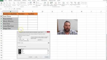 Separar nombre y apellido en Excel