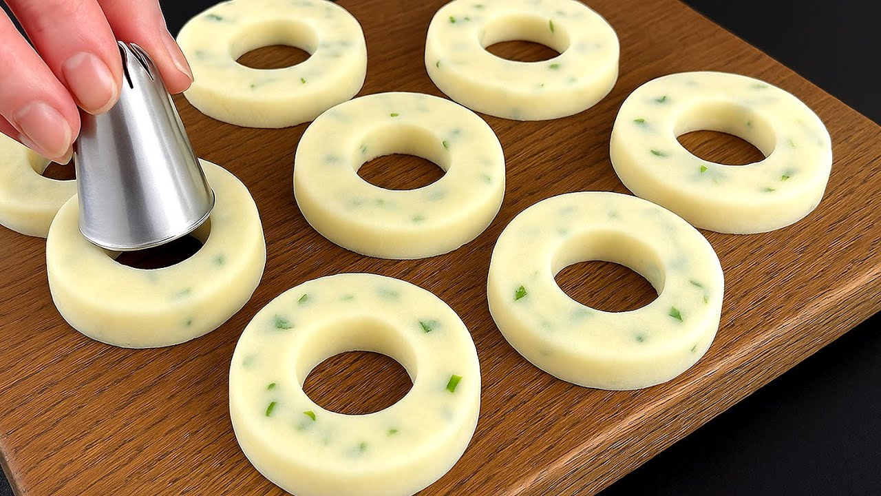 Чесночные картофельные кольца за 15 минут! Лучшая картофельная закуска