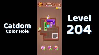 Catdom Level 204 walkthrough | Color Hole 🐱🕳️| Solutionguruji