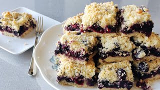 Easy Blueberry Crumble Bars