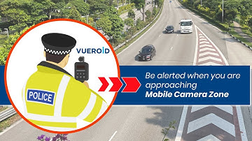 Vueroid D20-Q2 dashcam | Mobile Camera Zone Alert