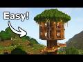 Minecraft: How to Build a Survival Treehouse | Tutorial🏠 #Gaming #Glitch_storm