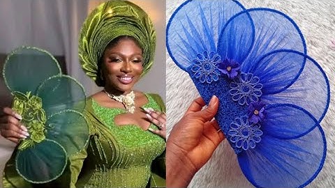 TRENDING BRIDAL HANDFAN TUTORIAL - HOW TO MAKE BRIDAL AND ASOEBI HANDFAN