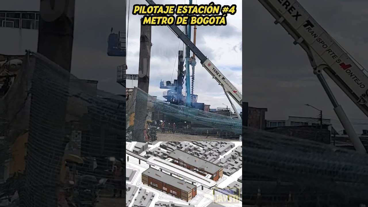 🚅 METRO DE BOGOTÁ PILOTAJE ESTACIÓN #4🏗️ Y TRABAJOS SEPARADOR CENTRAL 😲 