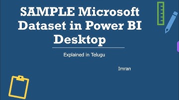 How to Load Microsoft Sample Dataset in Power BI Desktop | Explained in Telugu | Power Bi Telugu