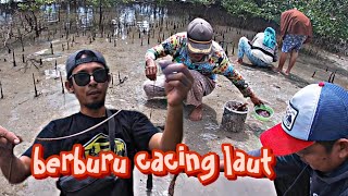 Berburu cacing laut dijadikan umpan mancing dikarang dangkal jozz‼️@kancingpool