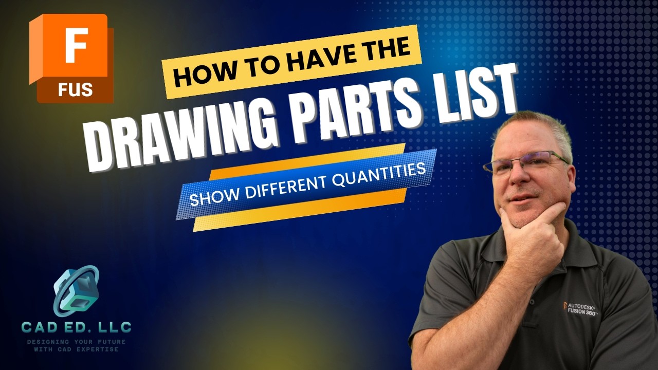 How to have the Drawing Parts List show different quantities in Fusion