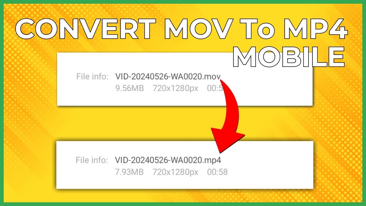 How To Convert MOV Files To MP4 For Free | Convert MOV To MP4 (MOBILE)