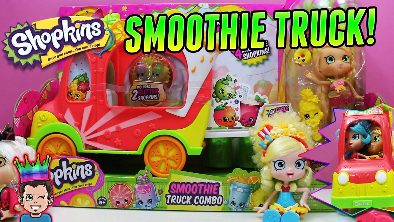 Shopkins Smoothie Truck + Pineapple Lily Shoppies Doll & New Shopkins