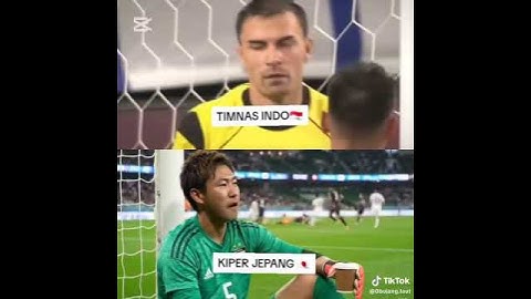 masaALLAH kiper jepang kuat sambil ngopi lawan timnas indo