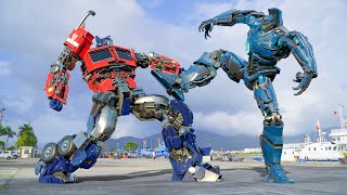 Optimus Prime vs Jaeger Gipsy War di Future World | Pertempuran besar