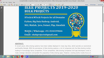 CompetitiveBike Competitive Analysis and Popularity Prediction of Bike Sharing Apps Using Multi Sour