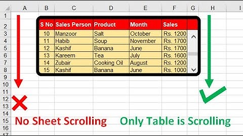 How to make a scrollable table in excel | Scroll data without scrolling the sheet. #ScrollableTable