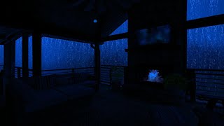 Calming yet invigorating THUNDERSTORM atmosphere for sleep and relaxation on a COLD night