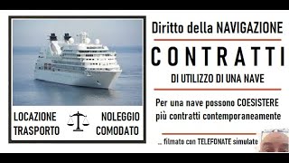 DIRITTO della NAVIGAZIONE - I CONTRATTI di UTILIZZO di una NAVE mercantile o da diporto