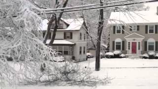 Heavy snow storm in Jackson Michigan