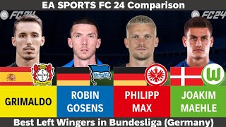 Grimaldo vs Gosens vs Philipp Max vs Maehle(Bundesliga(Germany) Top Left Wingers-EA FC24 Comparison)