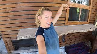 making a breakfast bar from a timber slab!!!