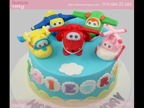 Bánh gato sinh nhật đẹp đội bay siêu đẳng - Super Wings - Robocar Poli robot biến hình | Foci