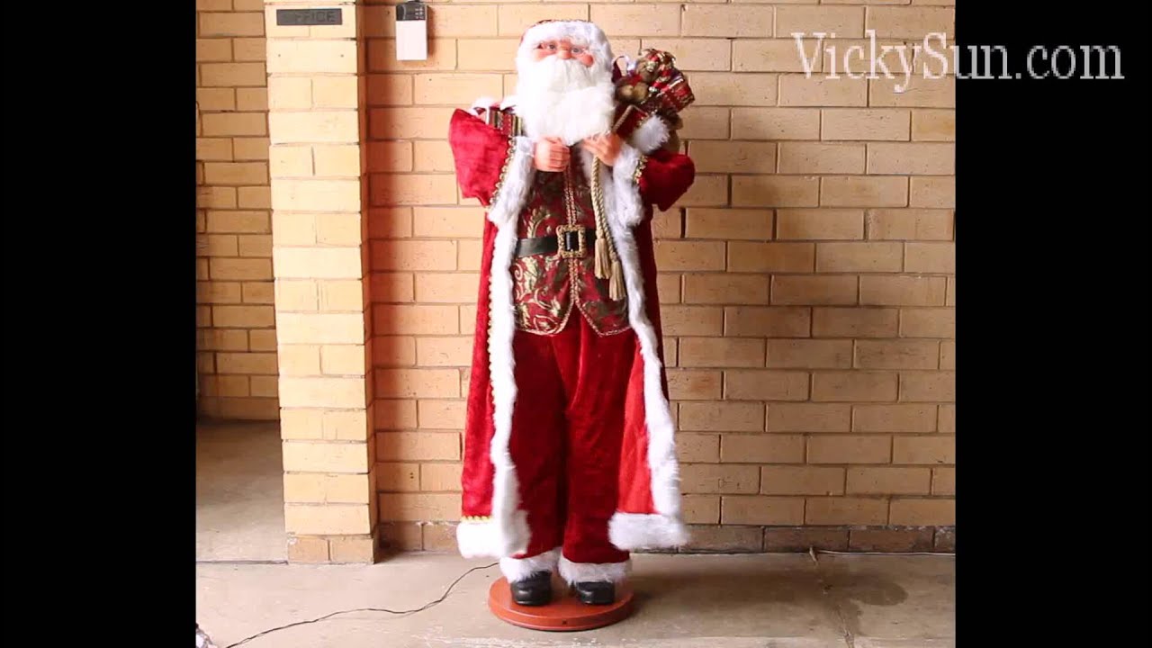 142cm santa claus singing and dancing with motion sensor for motion activated christmas decorations