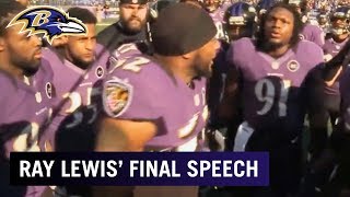 Ray Lewis Pumps Up Ravens w\/ Final Speech | Baltimore Ravens
