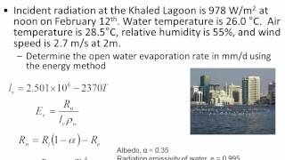 Famous CE 433 - Class 11 (9/30/2014) Evaporation cont (calculations) Profile