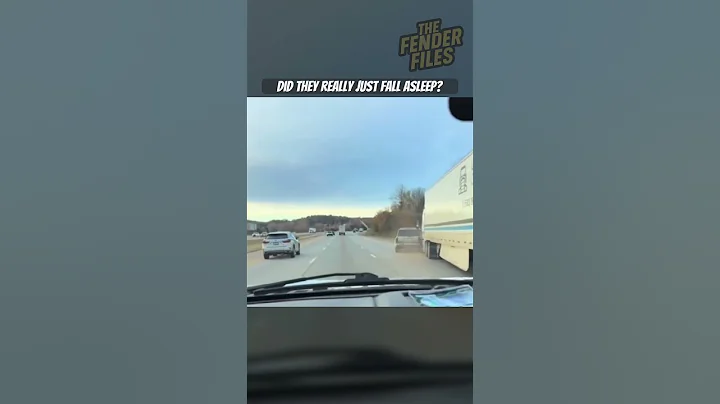 Driver falls asleep at the wheel, sideswipes a semi truck and just keeps it moving like it’s nothing