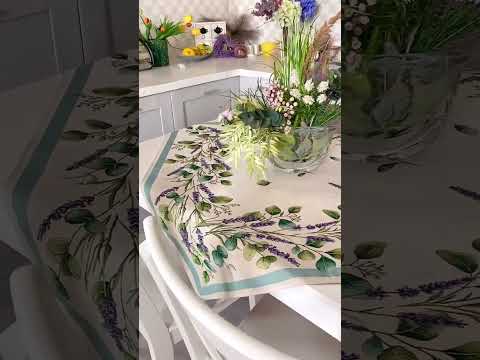 Гобеленова скатертина на стіл Limaso  97х100 см. DENTATA, видео 2