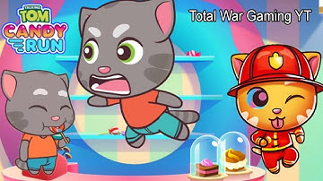 tom candy run : gameplay Walkthrough Part 13 angery cat (ios,Android)