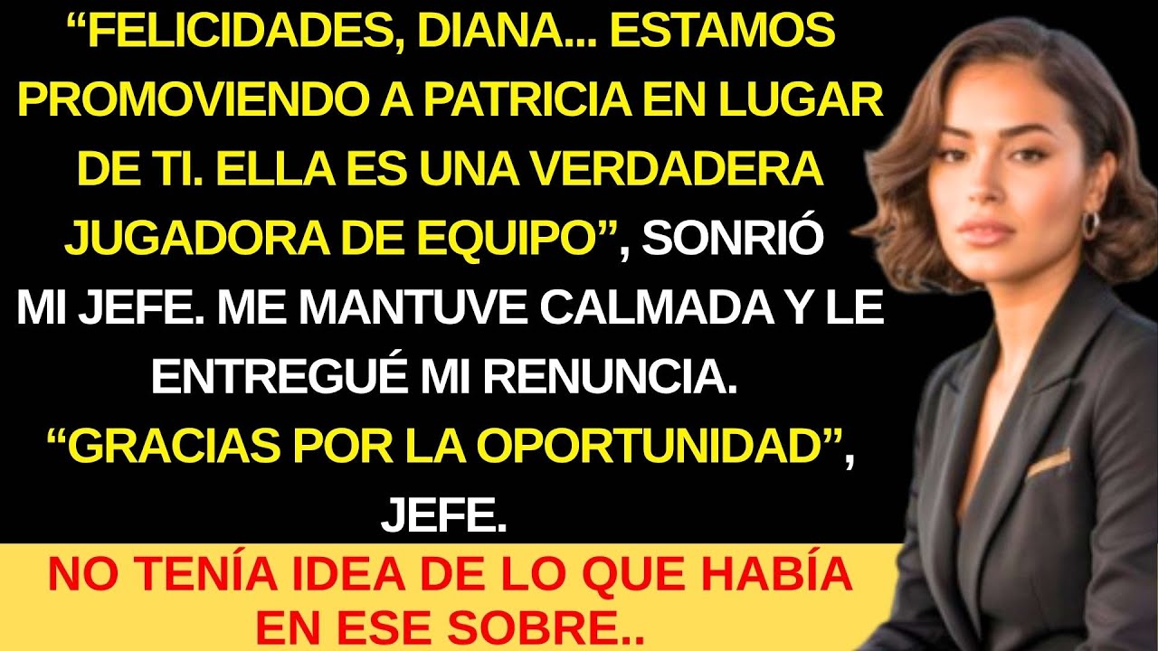 MI JEFE ASCENDIÓ A MI COMPAÑERA PEREZOSA EN LUGAR DE MÍ, PERO CUANDO LEYÓ MI CARTA DE RENUNCIA...