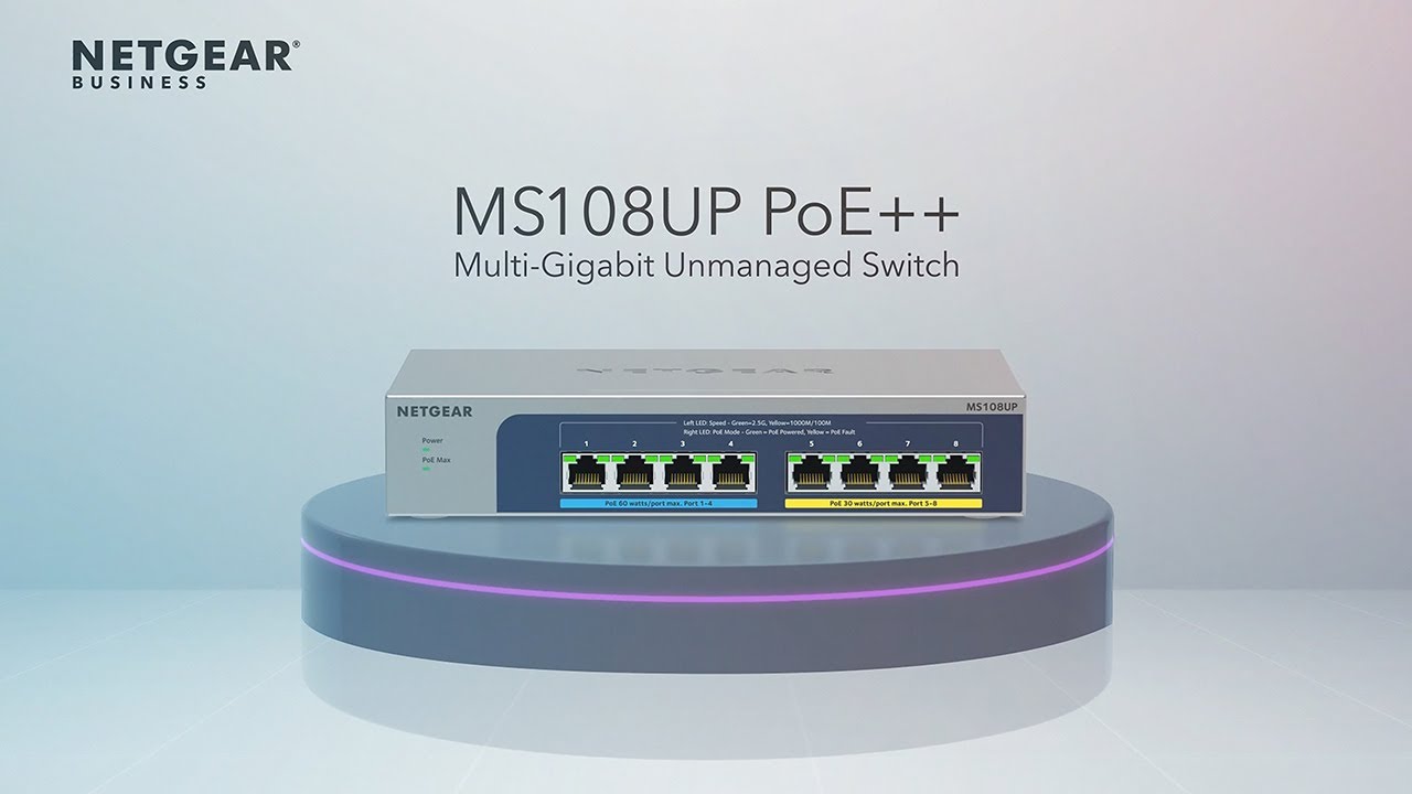 マルチギガビット8ポートアンマネージスイッチ - MS108UP | NETGEAR