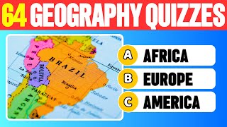 GeoGenius Challenge: Conquer 64 Geography Trivia Questions! Can You Score Perfect?