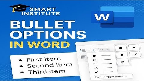 How to use Bullets Options in MS  Word in Urdu - Class No 03