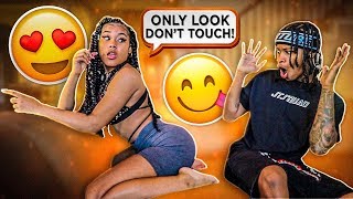 Video thumbnail of "YOU CAN LOOK, BUT YOU CAN’T TOUCH PRANK ON GIRLFRIEND!!"