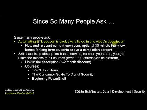 Welcome To SQL In Six Minutes!