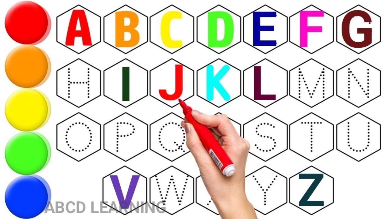 ABCD writing practice |Learn ABCD Alphabets and number counting 123 ...