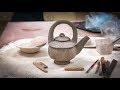 Making a Handbuilt Slab Teapot - Rounding a Cylinder, Making a Spout, Hollow Handle, L