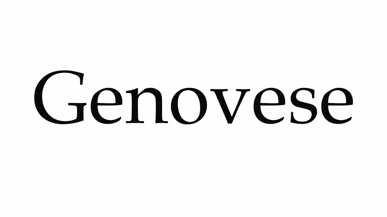 How to Pronounce Genovese YouTube