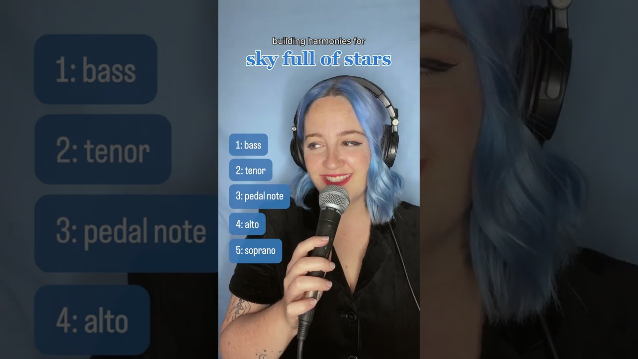Building harmonies for "Sky Full Of Stars" by Coldplay ✨ 