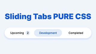 Sliding Tab Menu Navigation | Pure Css Sliding Tabs