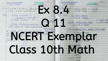 Ncert Exemplar, Ex 8.4, Q 11, Chapter 8, Introduction to Trigonometry & Its Applications, Class 10th